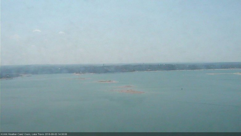 Lake Travis webcam, August 3, 2018 1:40 PM CT
