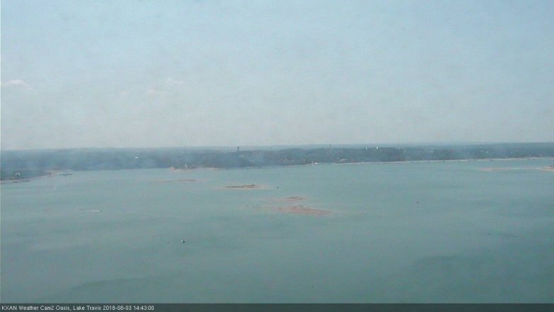 Lake Travis webcam, August 3, 2018 1:45 PM CT