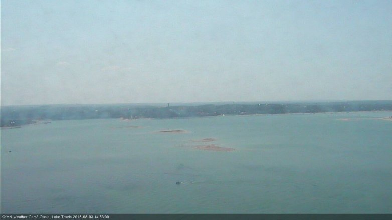 Lake Travis webcam, August 3, 2018 1:55 PM CT
