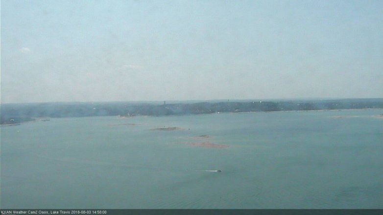 Lake Travis webcam, August 3, 2018 2:00 PM CT