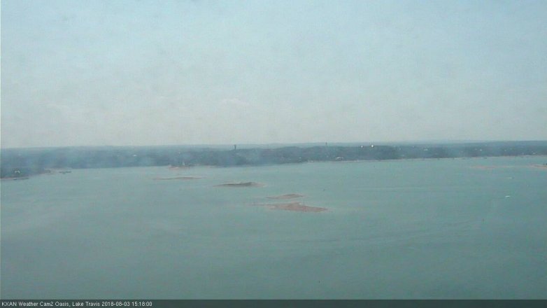 Lake Travis webcam, August 3, 2018 2:20 PM CT