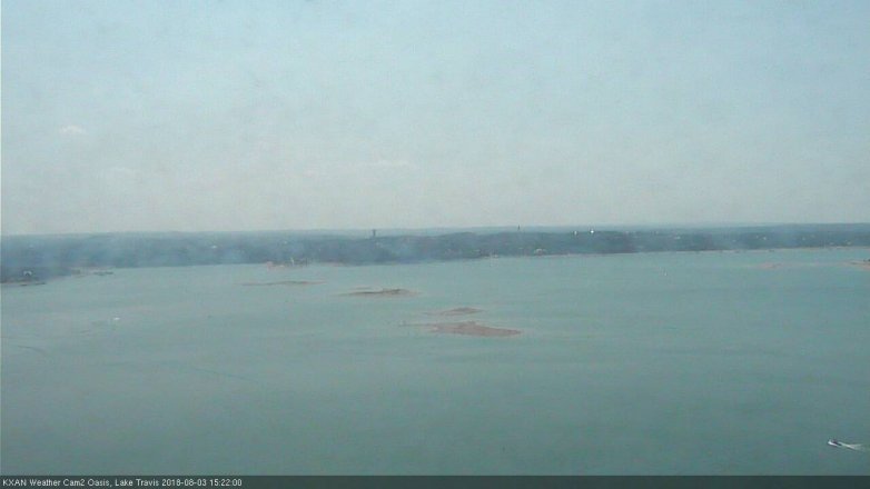 Lake Travis webcam, August 3, 2018 2:25 PM CT