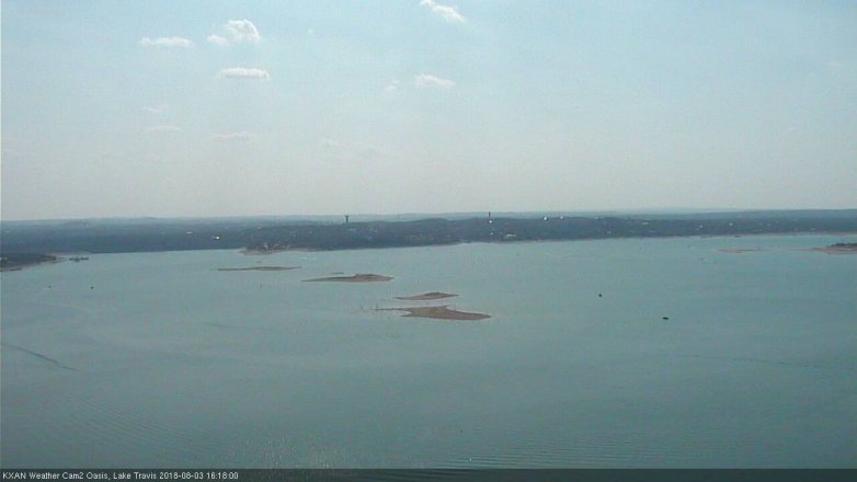 Lake Travis webcam, August 3, 2018 3:20 PM CT