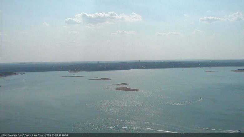 Lake Travis webcam, August 3, 2018 3:50 PM CT