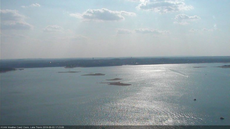 Lake Travis webcam, August 3, 2018 4:25 PM CT