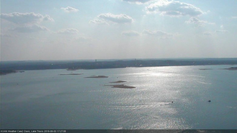 Lake Travis webcam, August 3, 2018 4:30 PM CT