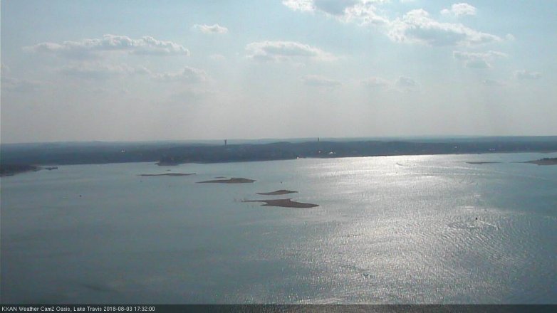 Lake Travis webcam, August 3, 2018 4:35 PM CT