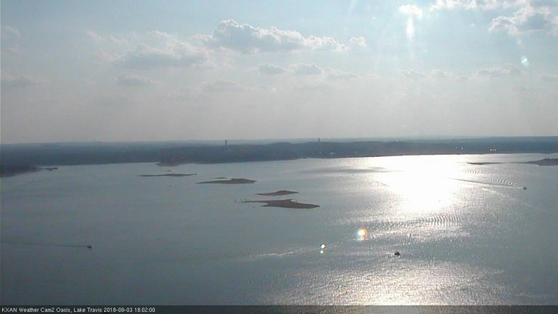Lake Travis webcam, August 3, 2018 5:05 PM CT