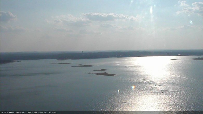 Lake Travis webcam, August 3, 2018 5:10 PM CT