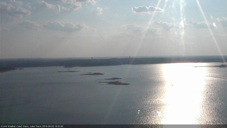 Lake Travis webcam, August 3, 2018 5:35 PM CT