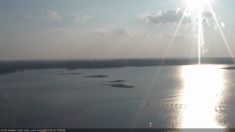 Lake Travis webcam, August 3, 2018 6:00 PM CT