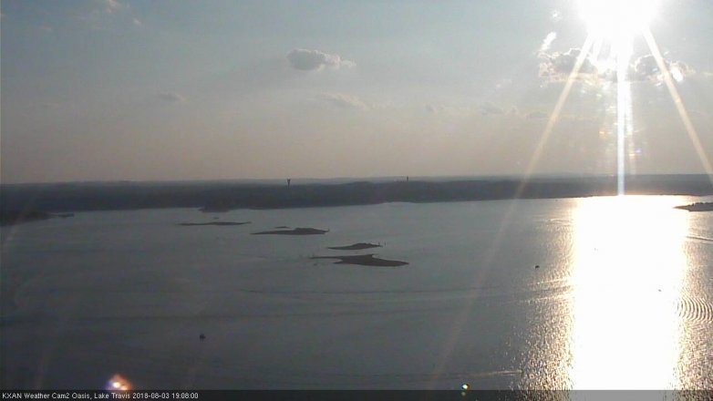 Lake Travis webcam, August 3, 2018 6:10 PM CT