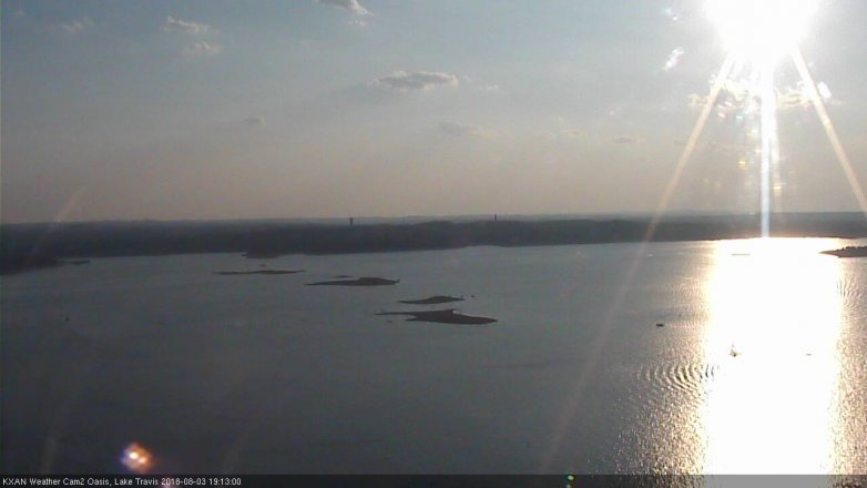 Lake Travis webcam, August 3, 2018 6:15 PM CT