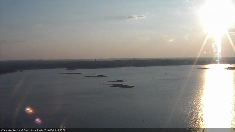 Lake Travis webcam, August 3, 2018 6:35 PM CT