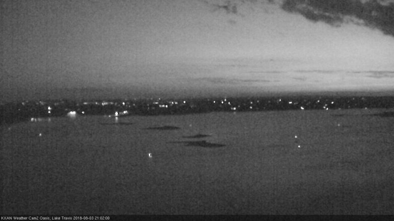 Lake Travis webcam, August 3, 2018 8:05 PM CT