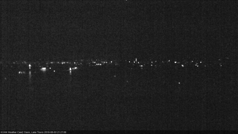 Lake Travis webcam, August 3, 2018 8:30 PM CT