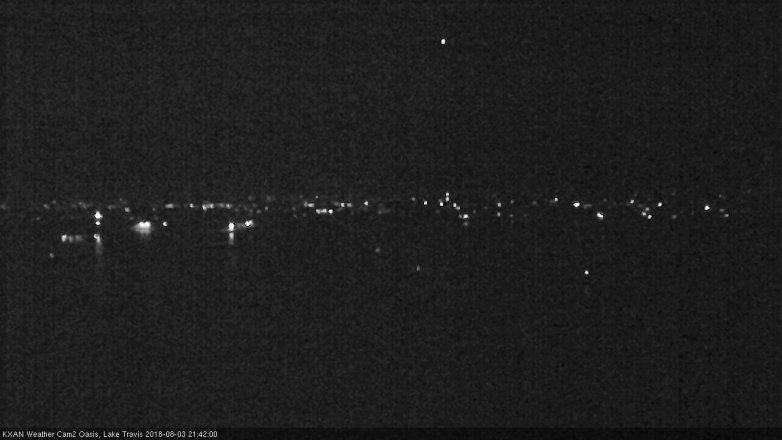 Lake Travis webcam, August 3, 2018 8:45 PM CT
