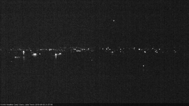 Lake Travis webcam, August 3, 2018 9:00 PM CT