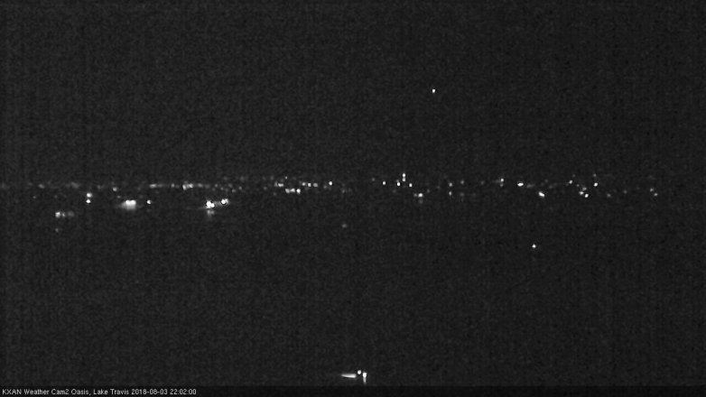 Lake Travis webcam, August 3, 2018 9:05 PM CT