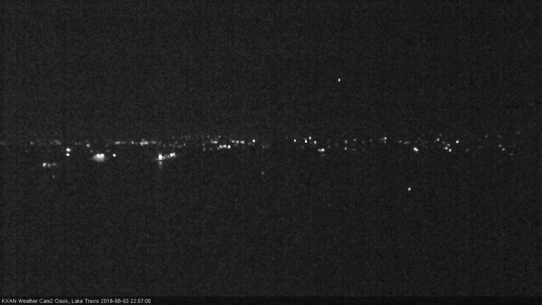 Lake Travis webcam, August 3, 2018 9:10 PM CT