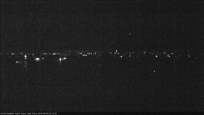 Lake Travis webcam, August 3, 2018 9:15 PM CT