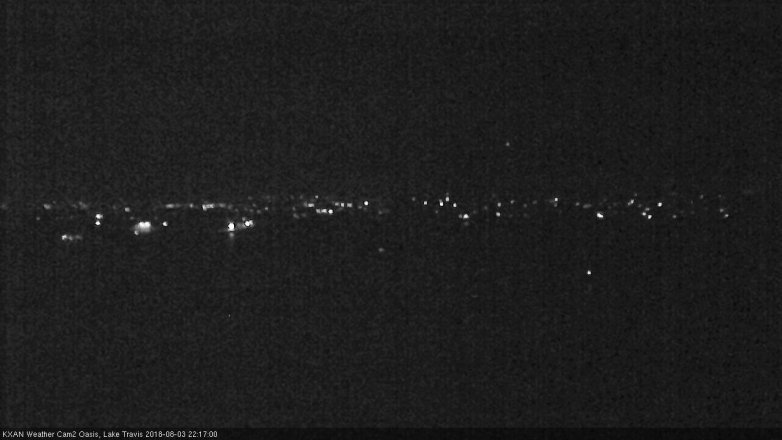 Lake Travis webcam, August 3, 2018 9:20 PM CT