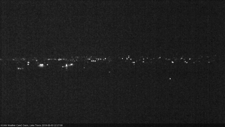 Lake Travis webcam, August 3, 2018 9:30 PM CT