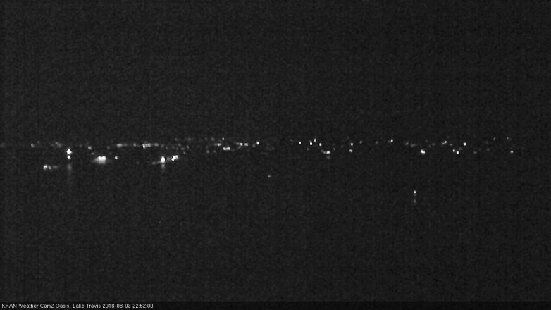 Lake Travis webcam, August 3, 2018 9:55 PM CT