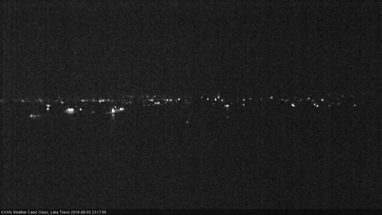 Lake Travis webcam, August 3, 2018 10:20 PM CT