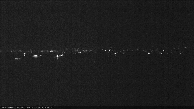 Lake Travis webcam, August 3, 2018 10:25 PM CT