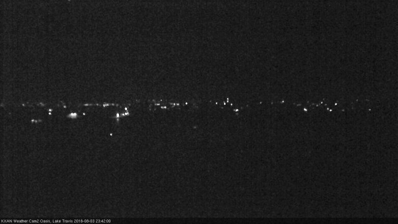 Lake Travis webcam, August 3, 2018 10:45 PM CT