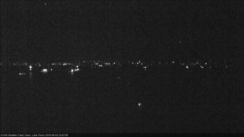 Lake Travis webcam, August 3, 2018 10:50 PM CT
