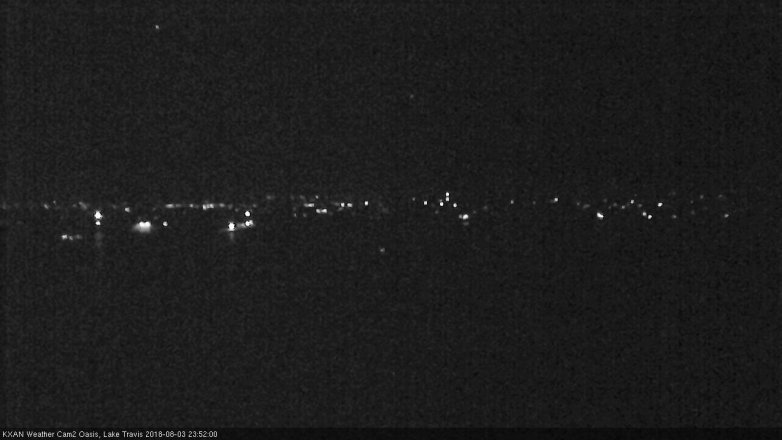 Lake Travis webcam, August 3, 2018 10:55 PM CT