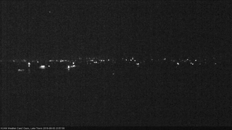 Lake Travis webcam, August 3, 2018 11:00 PM CT