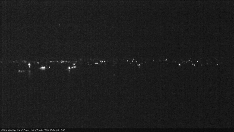 Lake Travis webcam, August 3, 2018 11:15 PM CT