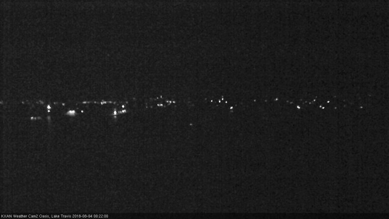 Lake Travis webcam, August 3, 2018 11:25 PM CT