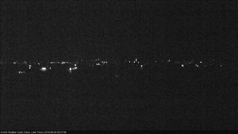Lake Travis webcam, August 3, 2018 11:30 PM CT