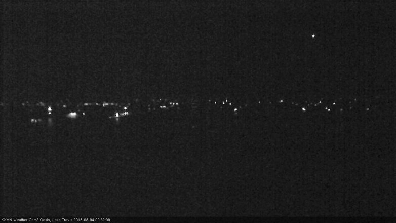 Lake Travis webcam, August 3, 2018 11:35 PM CT