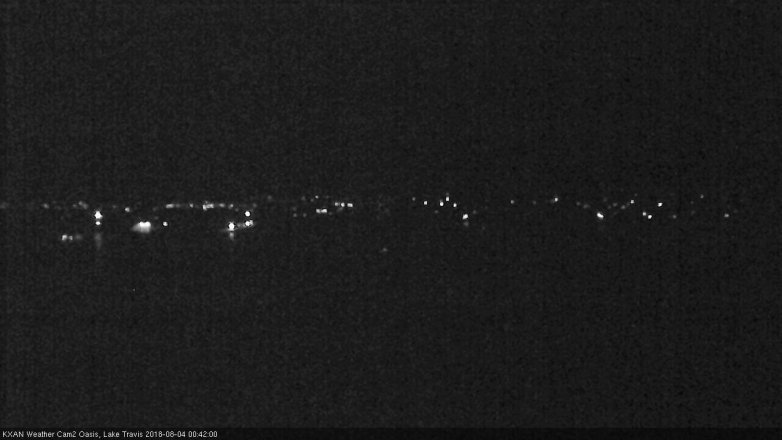 Lake Travis webcam, August 3, 2018 11:45 PM CT