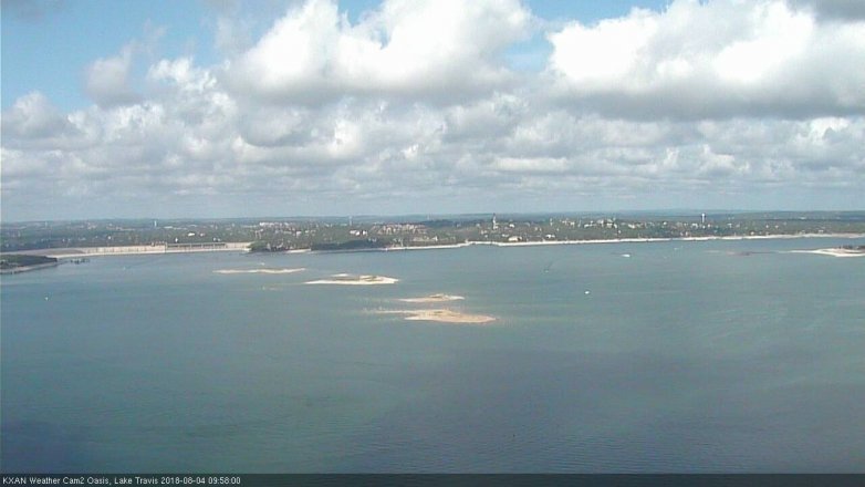 Lake Travis webcam, August 4, 2018 9:00 AM CT