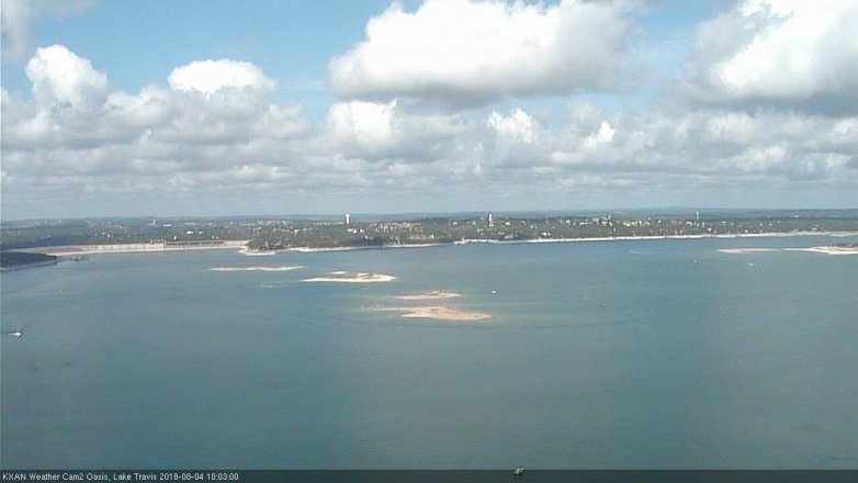 Lake Travis webcam, August 4, 2018 9:05 AM CT