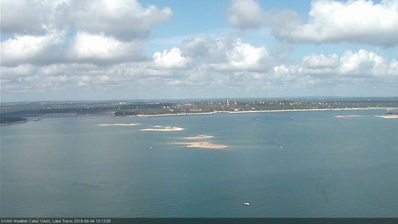 Lake Travis webcam, August 4, 2018 9:15 AM CT