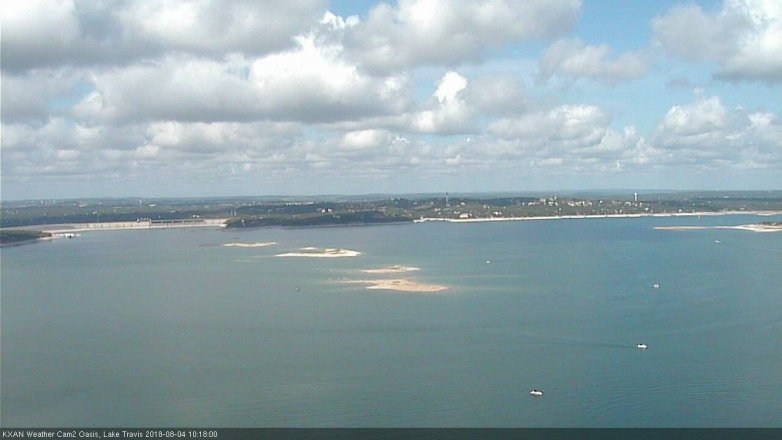 Lake Travis webcam, August 4, 2018 9:20 AM CT