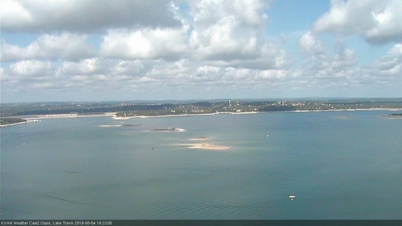 Lake Travis webcam, August 4, 2018 9:25 AM CT