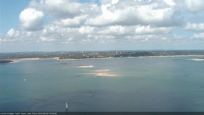 Lake Travis webcam, August 4, 2018 9:50 AM CT