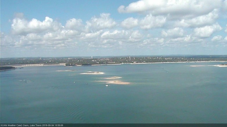Lake Travis webcam, August 4, 2018 10:00 AM CT