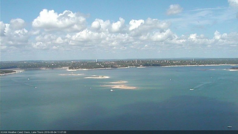 Lake Travis webcam, August 4, 2018 10:10 AM CT