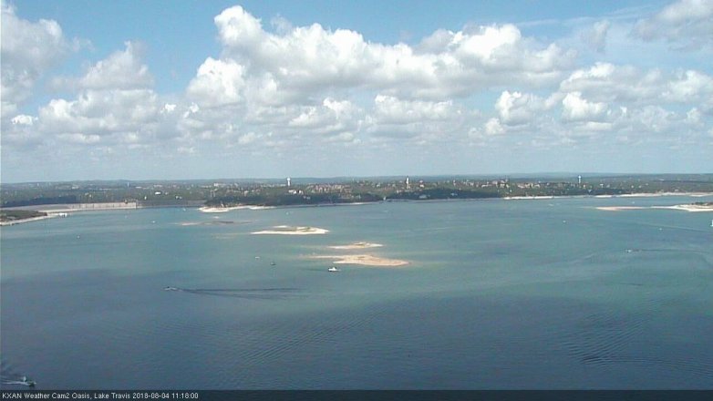 Lake Travis webcam, August 4, 2018 10:20 AM CT