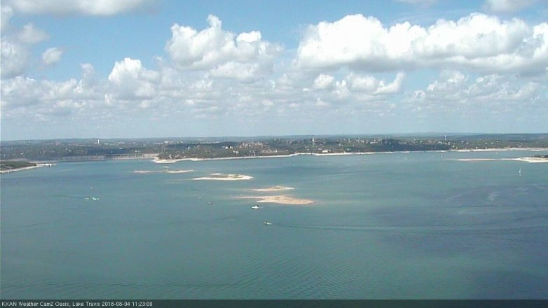 Lake Travis webcam, August 4, 2018 10:25 AM CT