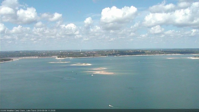 Lake Travis webcam, August 4, 2018 10:30 AM CT